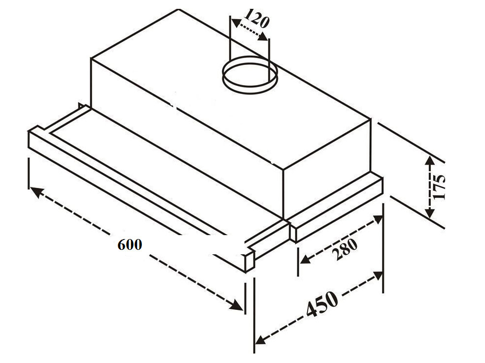 Máy hút mùi âm tủ Kaff KF-TL60H