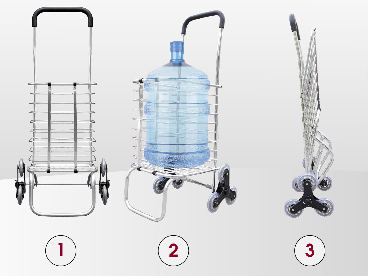 Xe đi chợ gấp gọn, leo cầu thang Fujihome SC-260NEW2