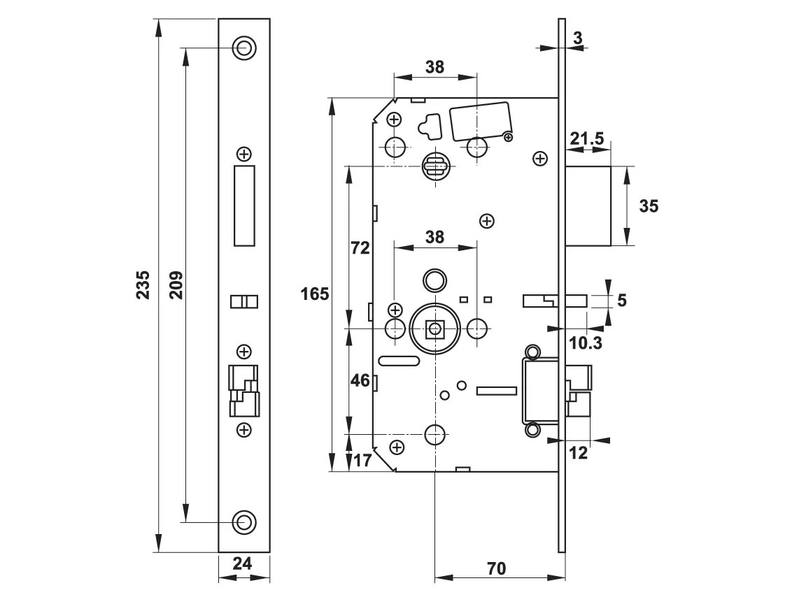 Khóa điện tử Hafele DL7600 (912.20.231) - Màu đồng