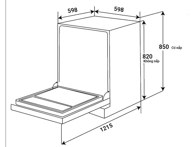 Máy rửa chén độc lập Kaff KF-CARYA1FB