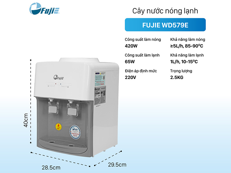 Cây nước nóng lạnh mini để bàn FujiE WD579E