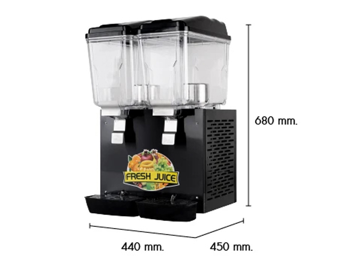 Máy làm lạnh nước trái cây kiểu khuấy tự động JS16LX2-STIR-T (2 ngăn tay đảo)