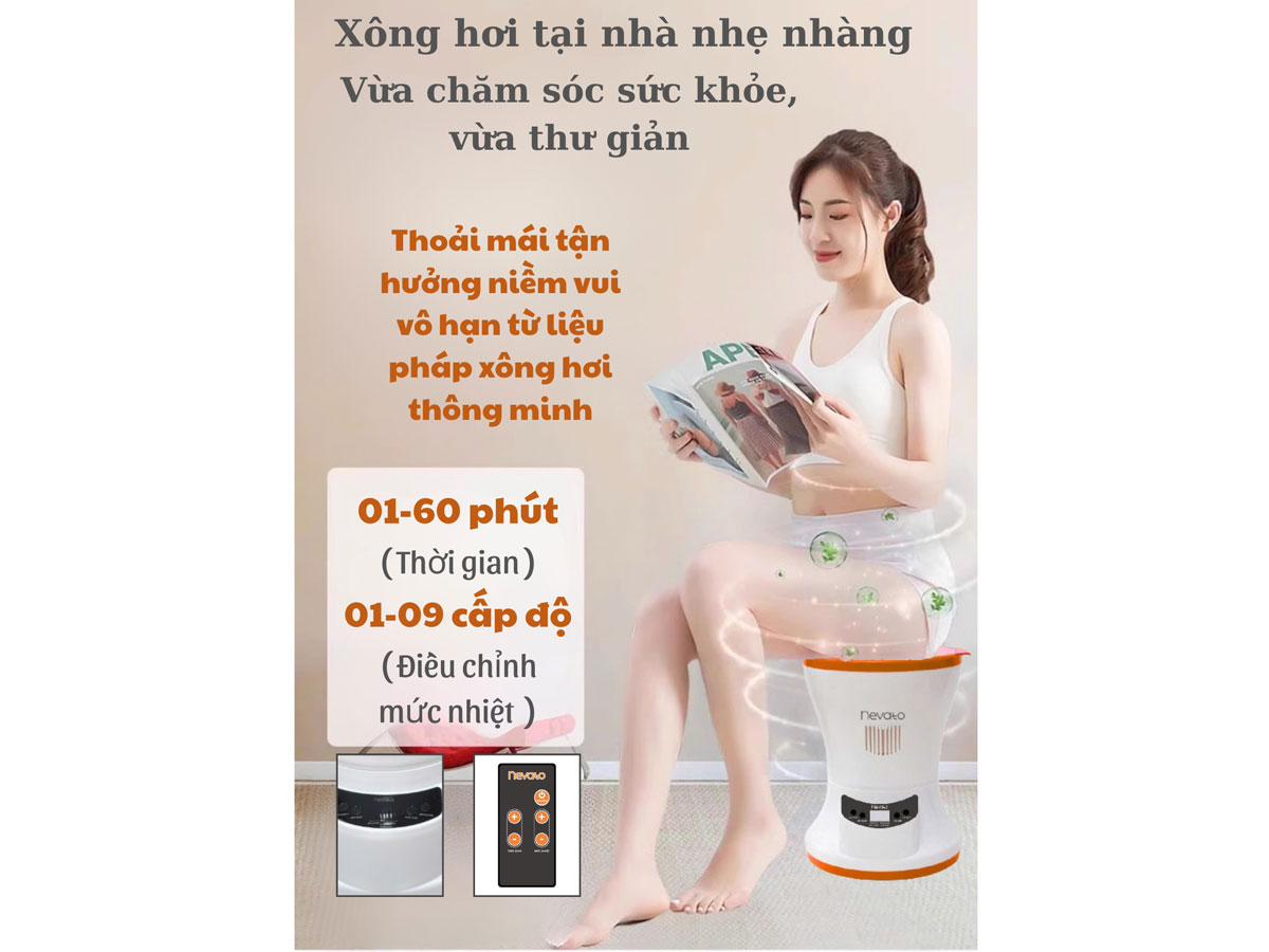 Ghế xông hơi khử trùng thông minh chăm sóc sức khỏe vùng kín Nevato NVS158
