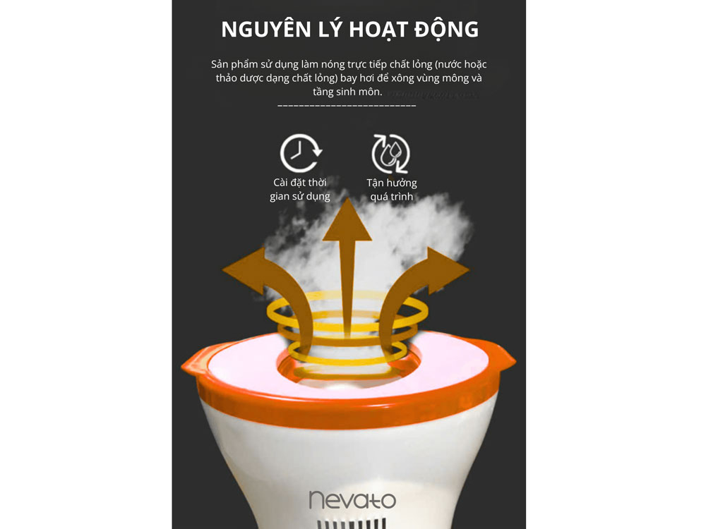 Ghế xông hơi khử trùng thông minh chăm sóc sức khỏe vùng kín Nevato NVS158