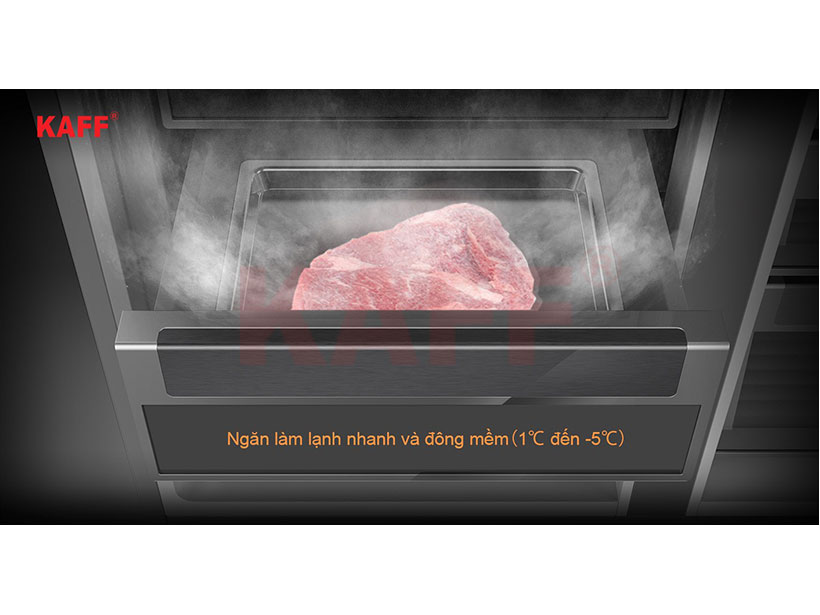 Tủ lạnh side by side âm toàn phần Kaff KF-BI540W Luxury