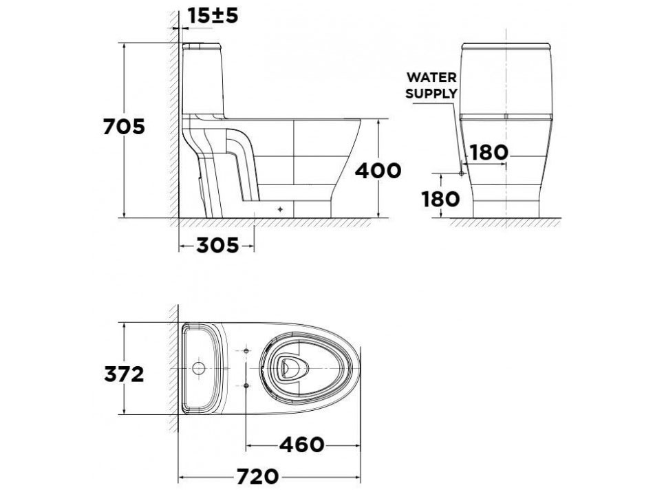 Bồn cầu American Standard VF-1862 1 khối