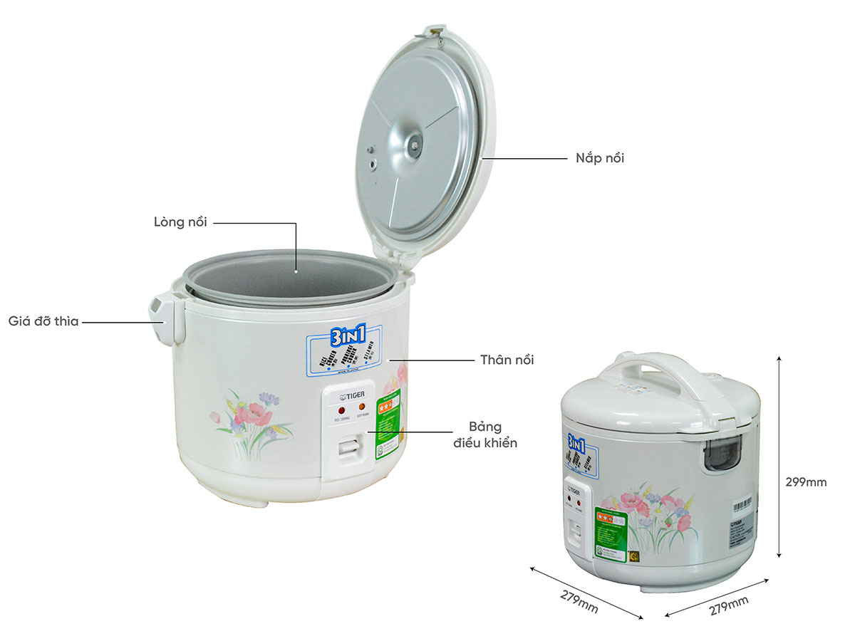 Nồi cơm điện cơ Tiger JNP-1803 1.8 lít