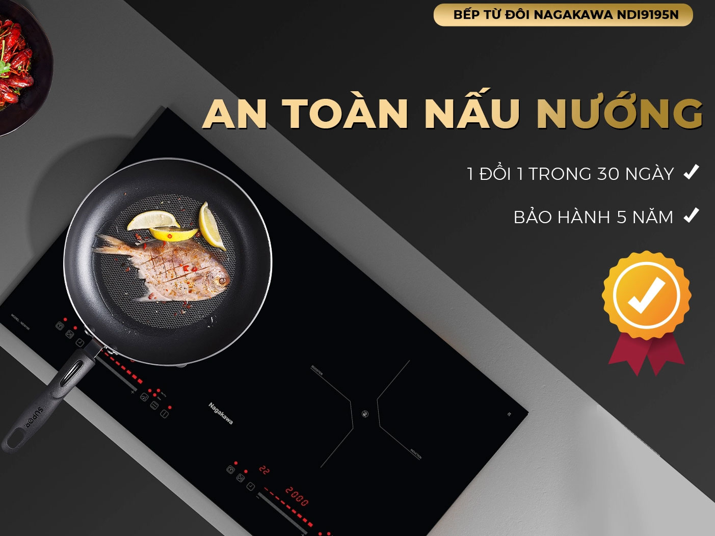 Bếp điện từ đôi Nagakawa NDI9194