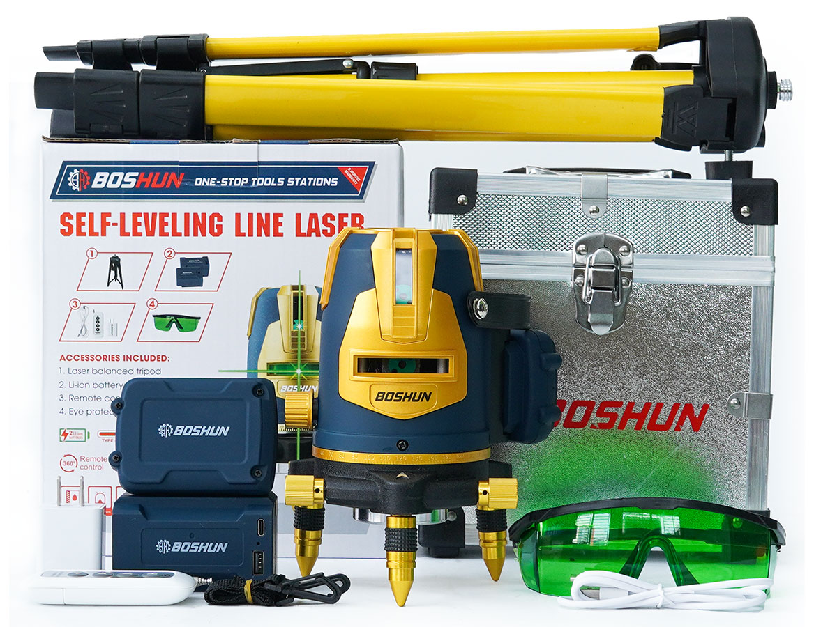Máy cân bằng Laser 5 tia xanh Boshun BS-LS05X