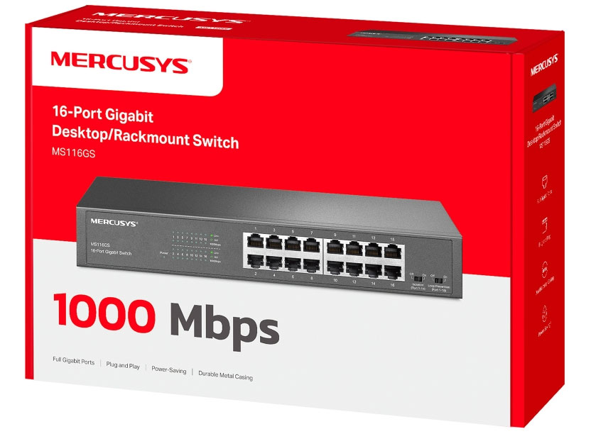 Switch Gigabit Mercusys MS116GS