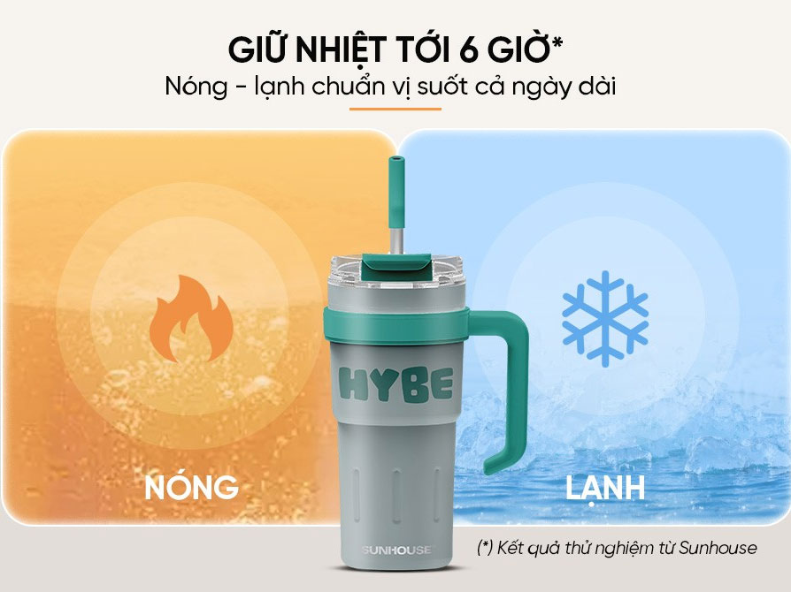 Bình cốc giữ nhiệt Stay Hybe Sunhouse KS-TU750SG (750ml)