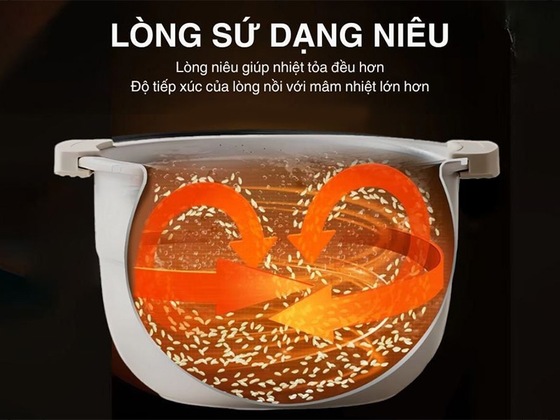 Nồi cơm điện sứ dưỡng sinh Mishio MK365