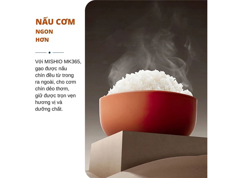 Nồi cơm điện sứ dưỡng sinh Mishio MK365