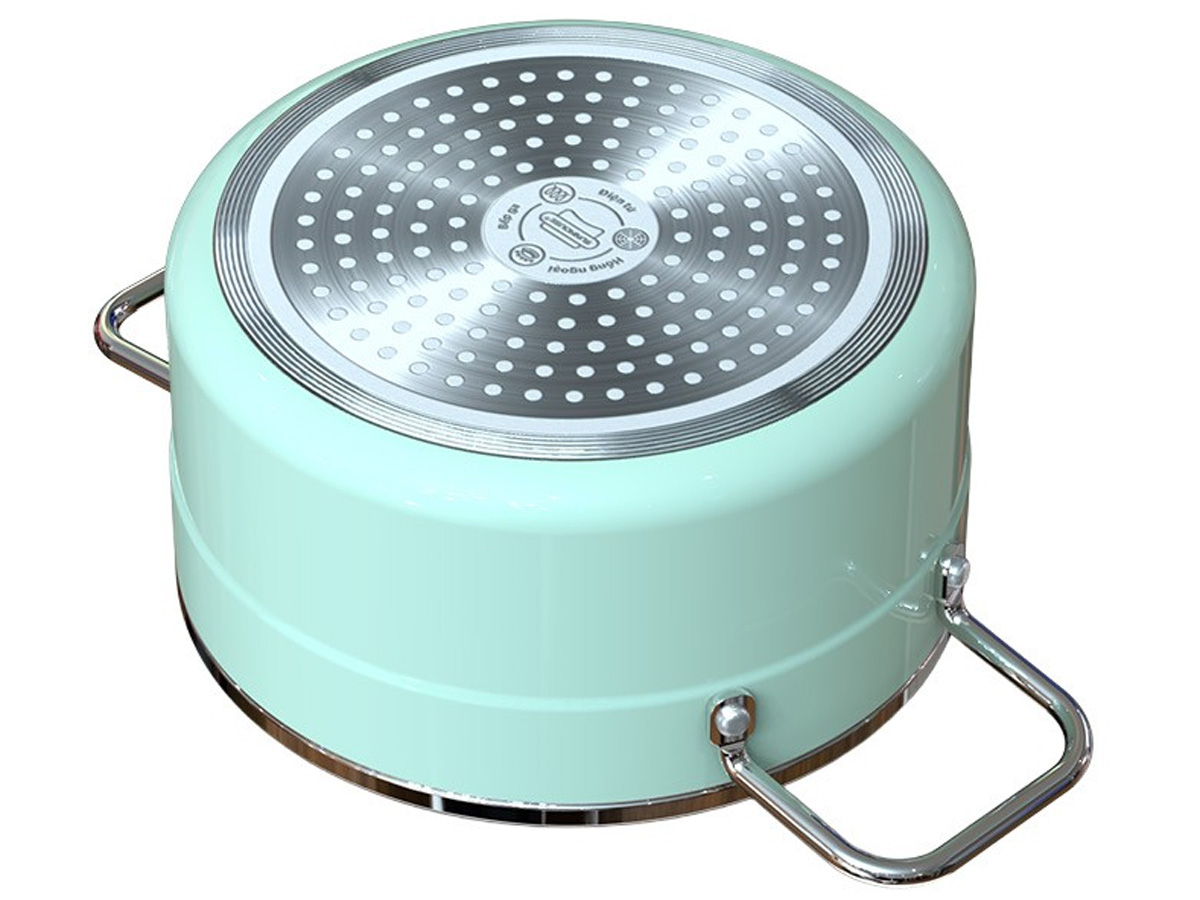 Bộ nồi chảo phủ sứ đáy từ Sunhouse Eco SHG1122MC3