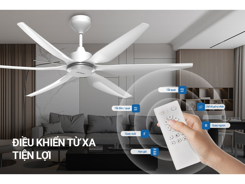 Quạt trần 6 cánh Sunhouse APEX APF7692