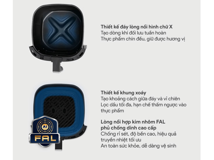 Nồi chiên không dầu BlueStone AFB-5856 - 7 lít