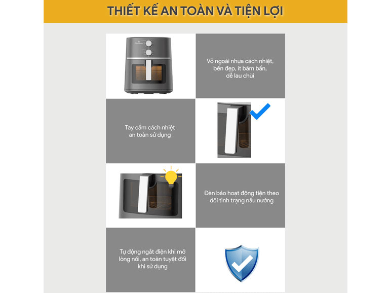 Nồi chiên không dầu BlueStone AFB-5856 - 7 lít