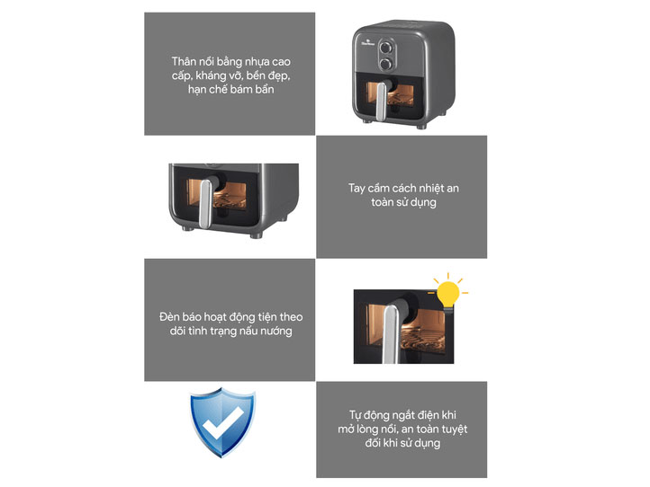 Nồi chiên không dầu BlueStone AFB-5858 - 7 lít