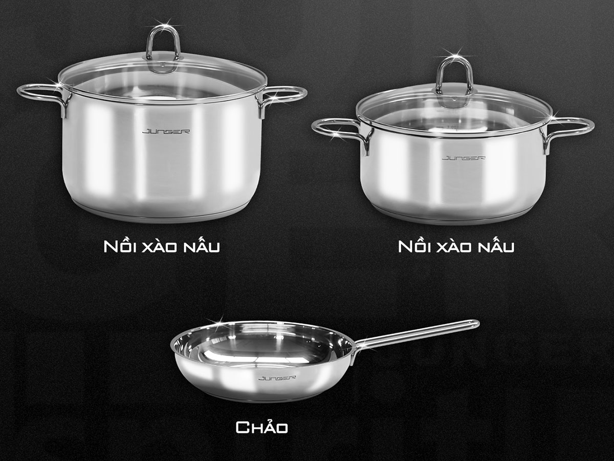 Bộ nồi inox Junger CWJ-050