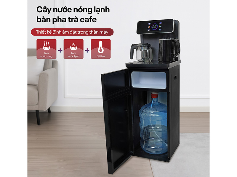 Cây nước nóng lạnh kết hợp bàn pha trà, cafe Fujihome TB815