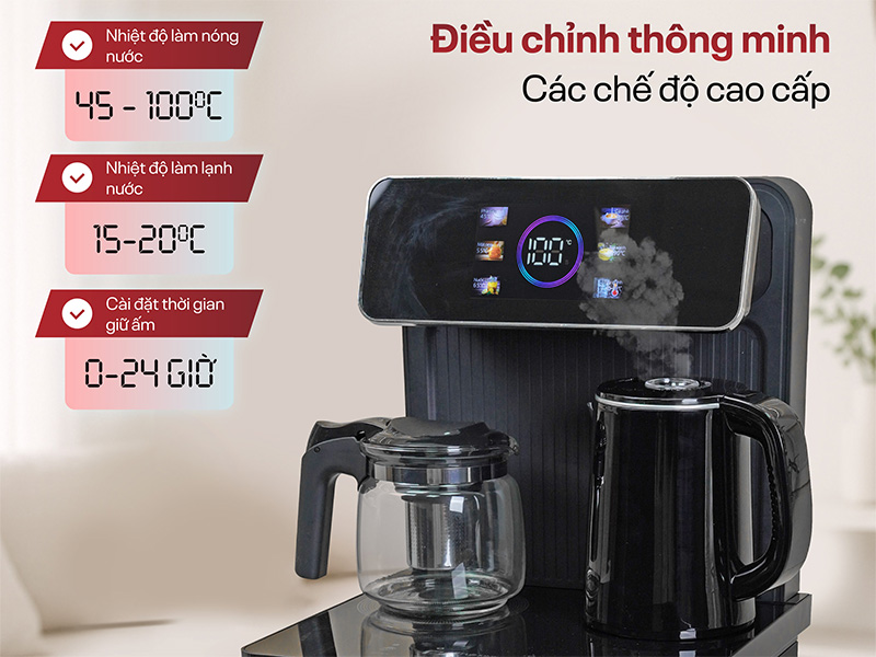 Cây nước nóng lạnh kết hợp bàn pha trà, cafe Fujihome TB815