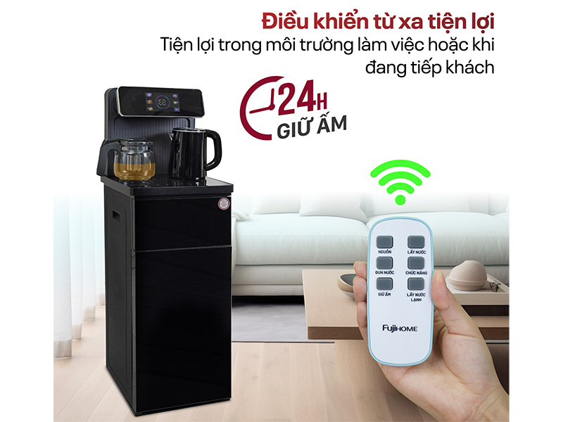 Cây nước nóng lạnh kết hợp bàn pha trà, cafe Fujihome TB815