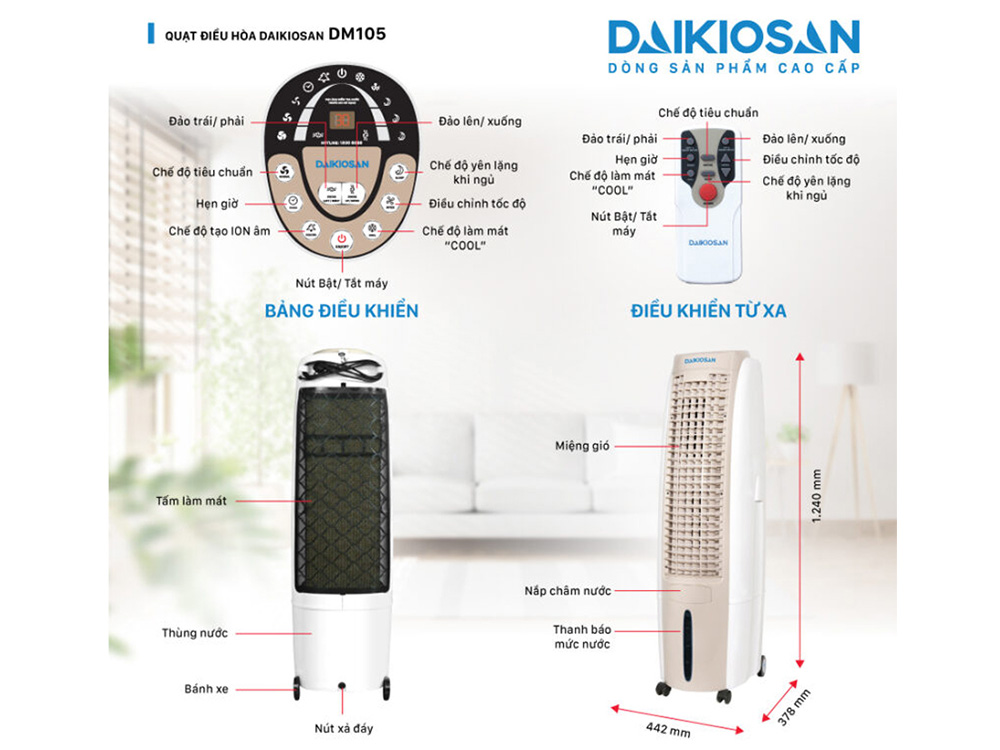 Máy làm mát không khí Daikiosan DM105