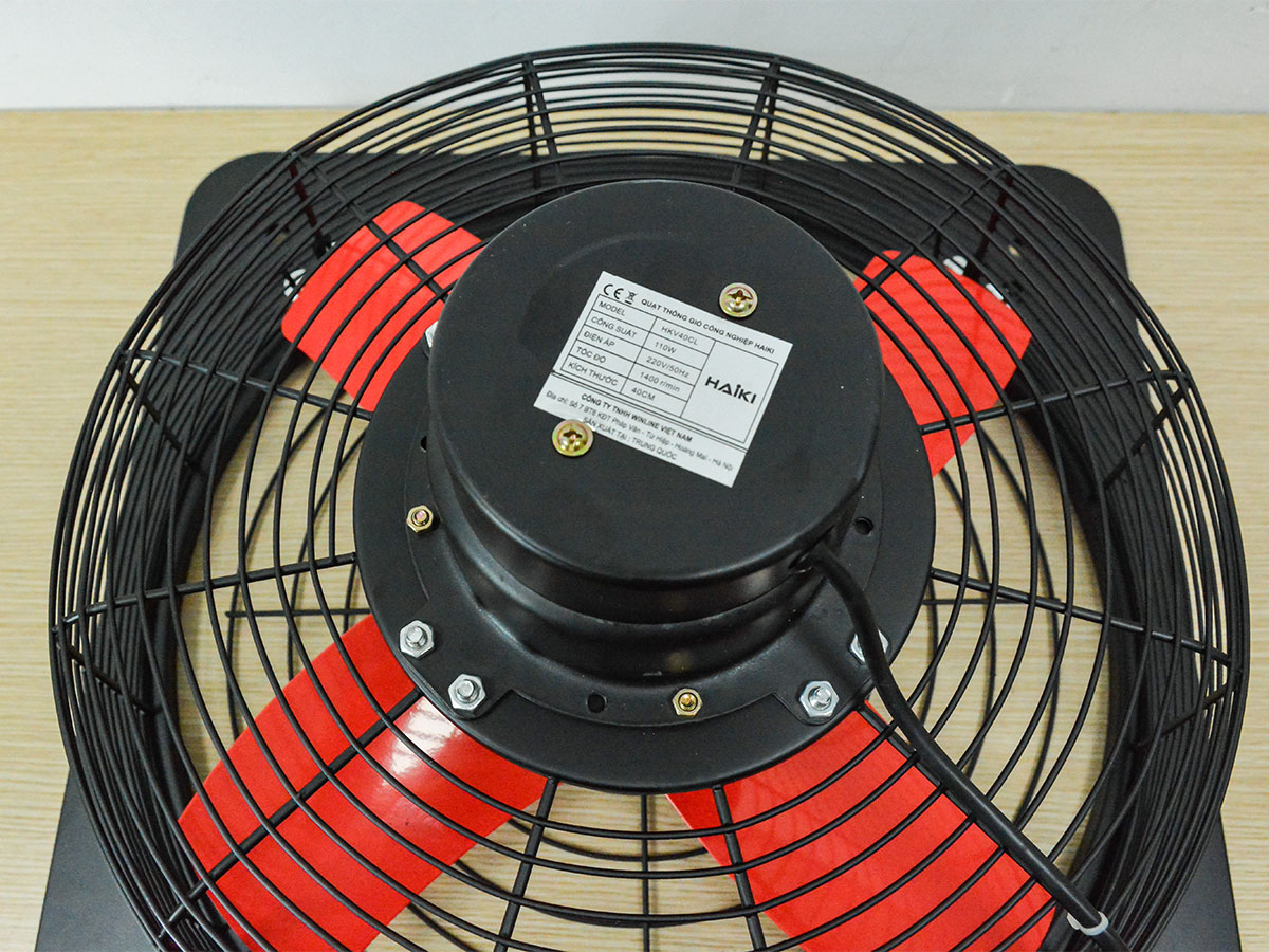 Quạt thông gió công nghiệp vuông có lưới Haiki HKV40CL