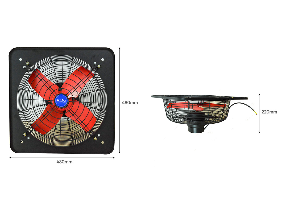 Quạt thông gió công nghiệp vuông có lưới Haiki HKV40CL