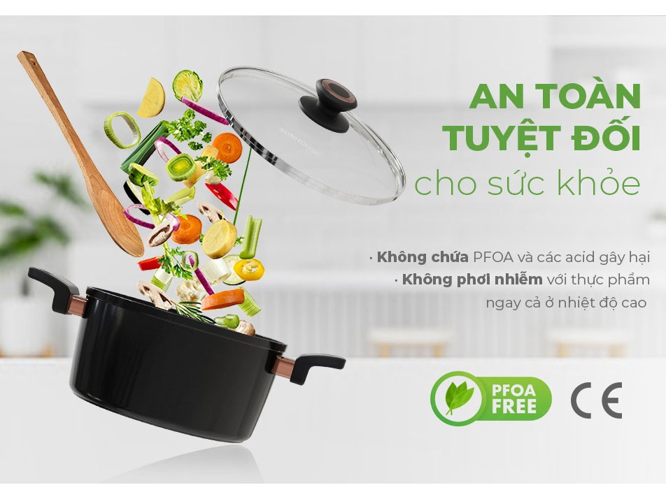 Bộ nồi chống dính Ultra Titanium Sunhouse ST2210B