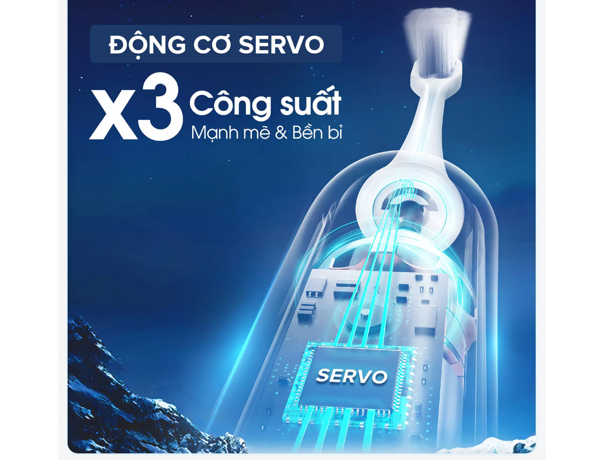 Bàn chải điện Maxcare Sonic X Whitening xoay 60 độ