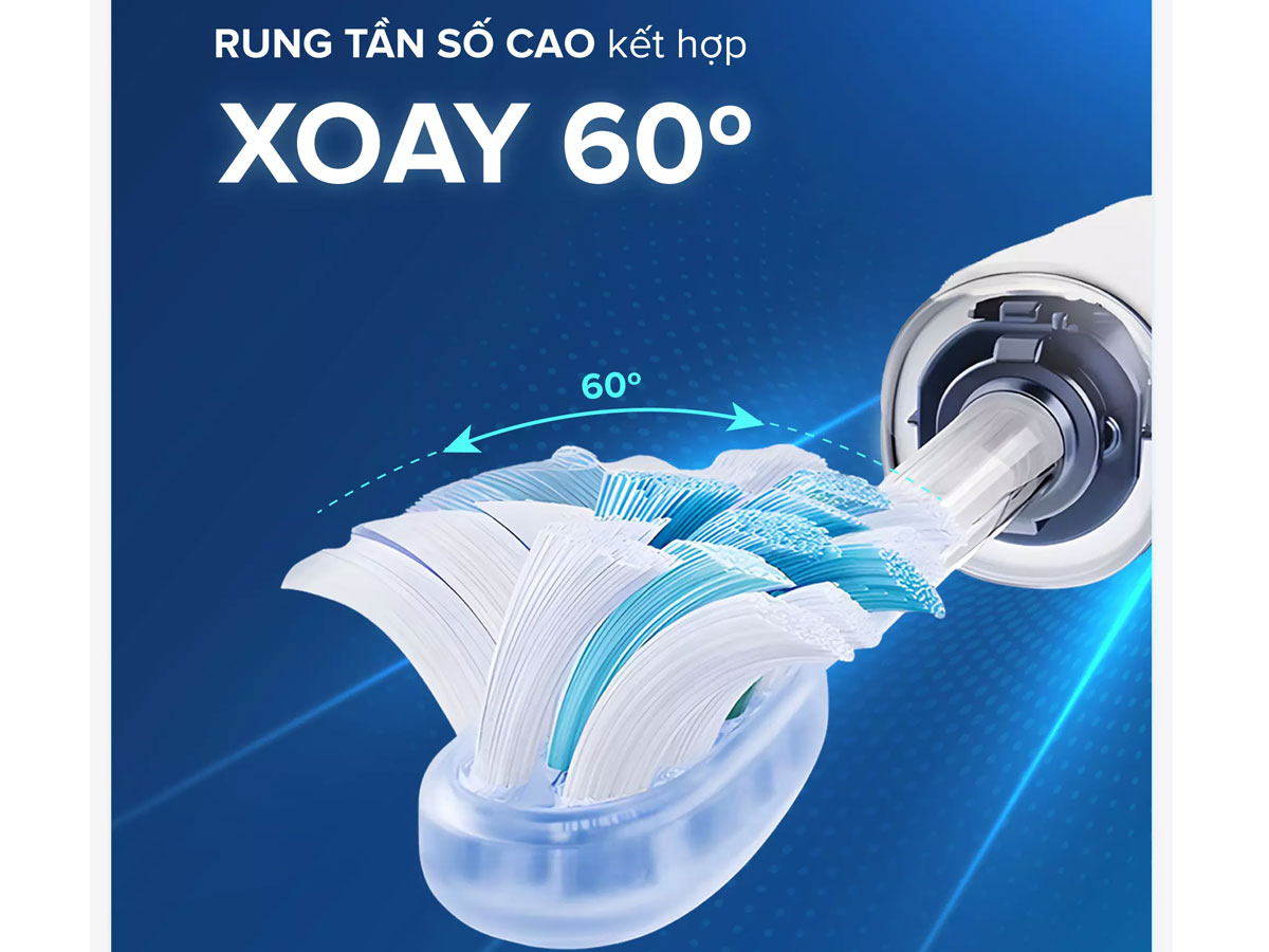 Bàn chải điện Maxcare Sonic X Whitening xoay 60 độ