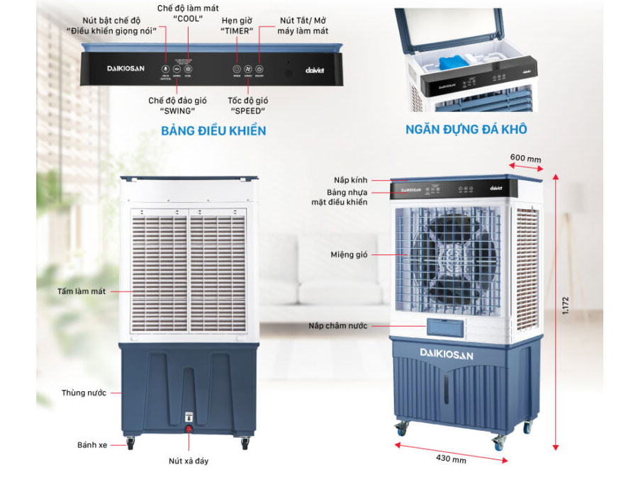Máy làm mát không khí Daikiosan DM117