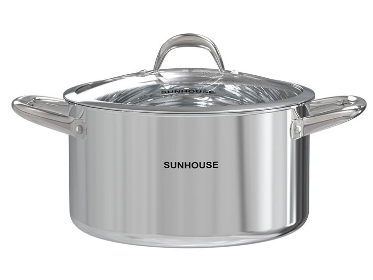 Bộ nồi chảo inox 304 Sunhouse SHG808