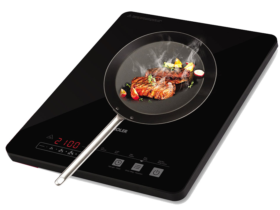 Bếp điện từ Roler RIC-6002 (2.100W - Kèm nồi lẩu 520g)