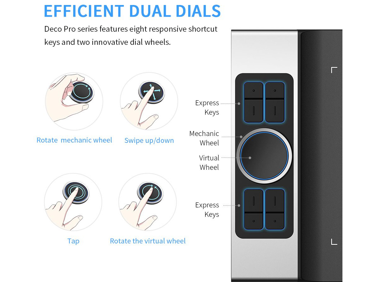 Bảng vẽ điện tử XP-Pen Deco Pro Small wireless (SW) kết nối IOS, android