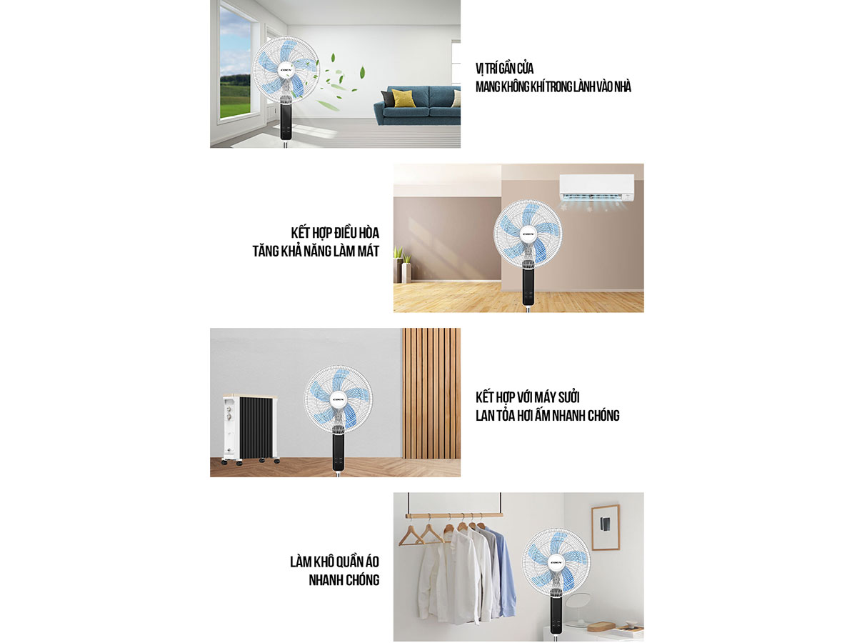Quạt cây 5 cánh Coex CF-7120A (Điều khiển từ xa)
