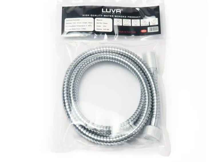 Dây cấp nước dùng trong nhà vệ sinh bằng inox 150cm Luva GK2