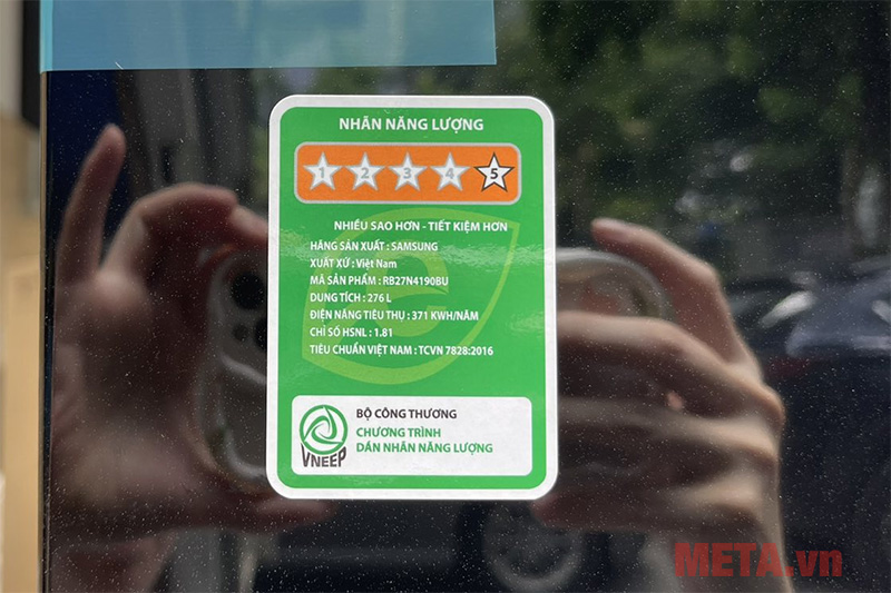 Tủ lạnh hai cửa ngăn đông dưới 276 lít Samsung RB27N4190BU/SV