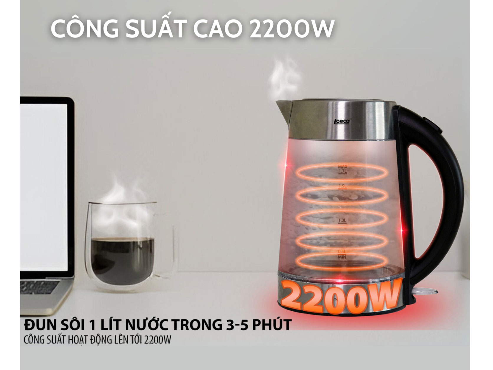 Ấm siêu tốc Lorca TA-3006A