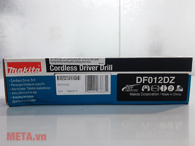 Máy khoan vặn vít dùng pin Makita DF012DZ (chưa pin, sạc)