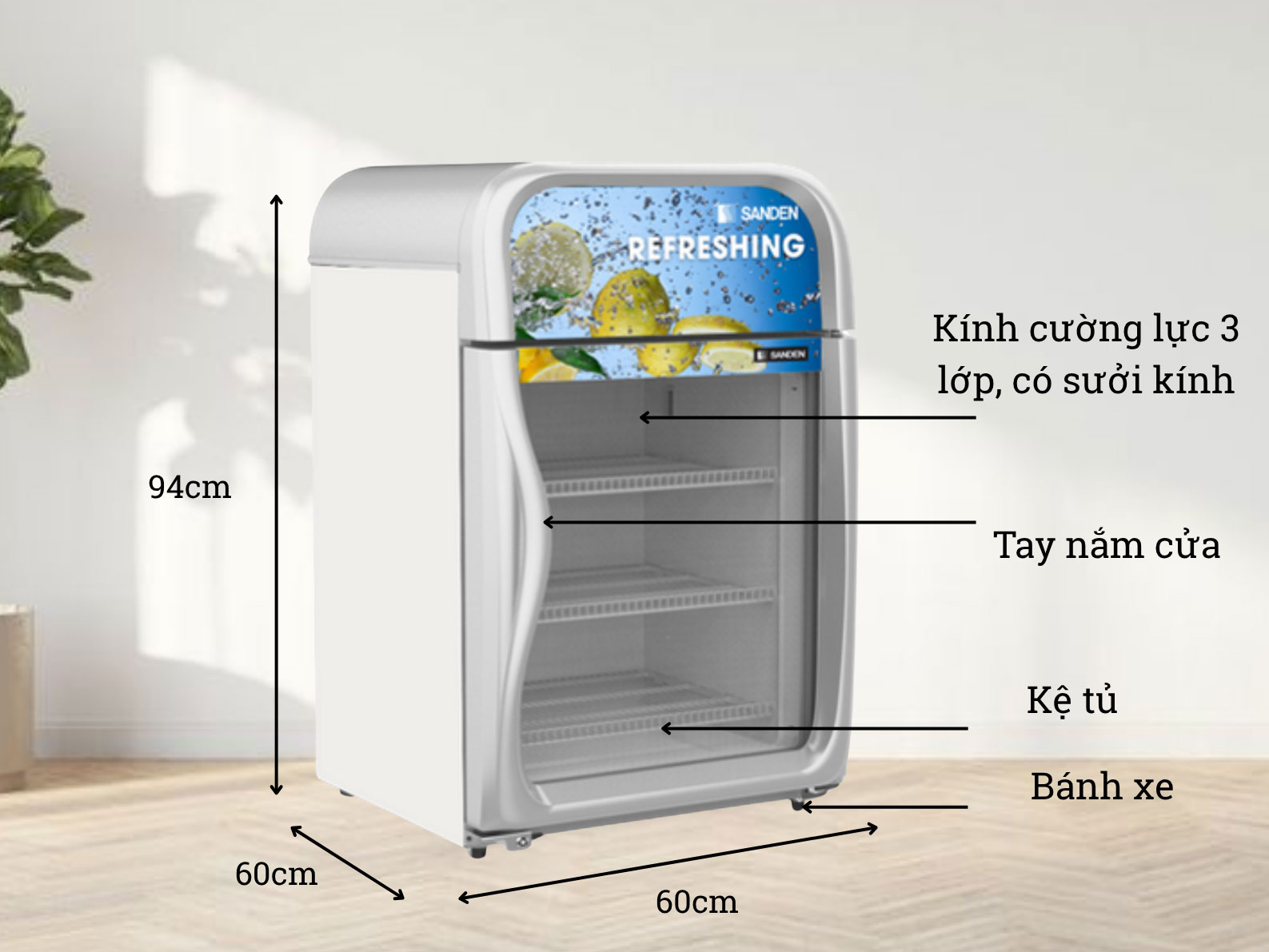 Tủ đông Sanden SNR-0100 - 100 lít