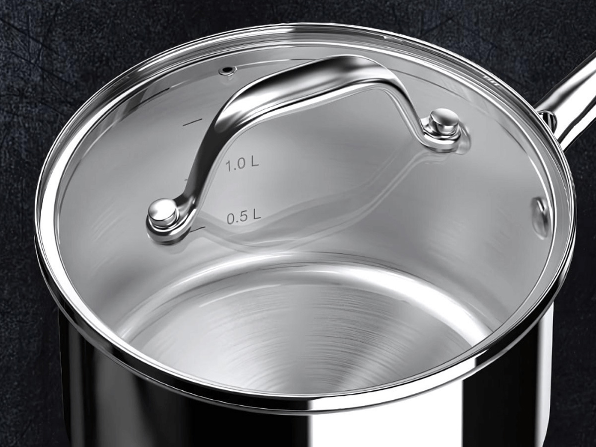 Bộ nồi inox cao cấp Ciwete 7 món SS0103-11PC NEW-SS (chảo inox)