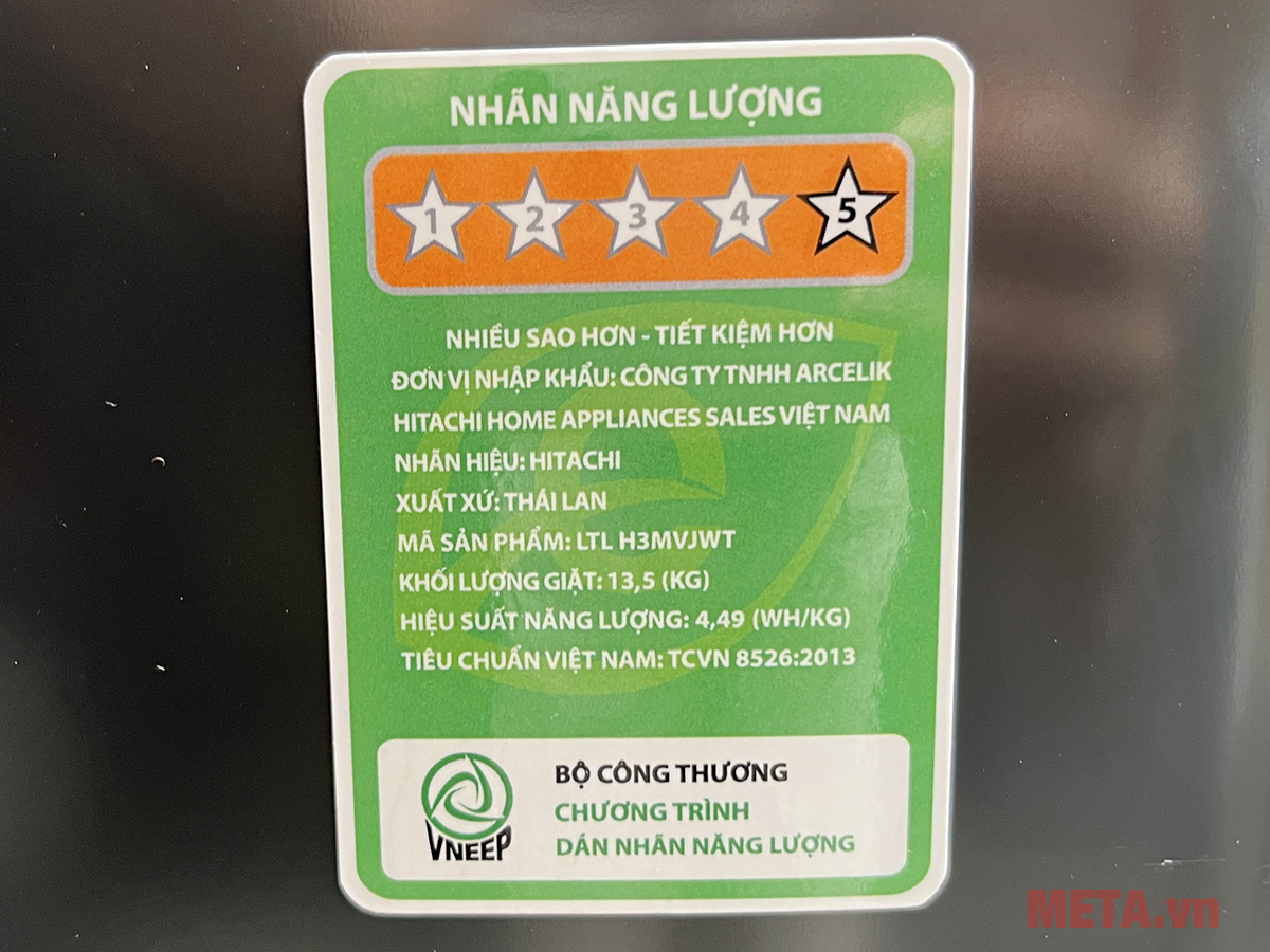 Máy giặt Hitachi Inverter 13.5kg LTL H3MVJWT(GG)