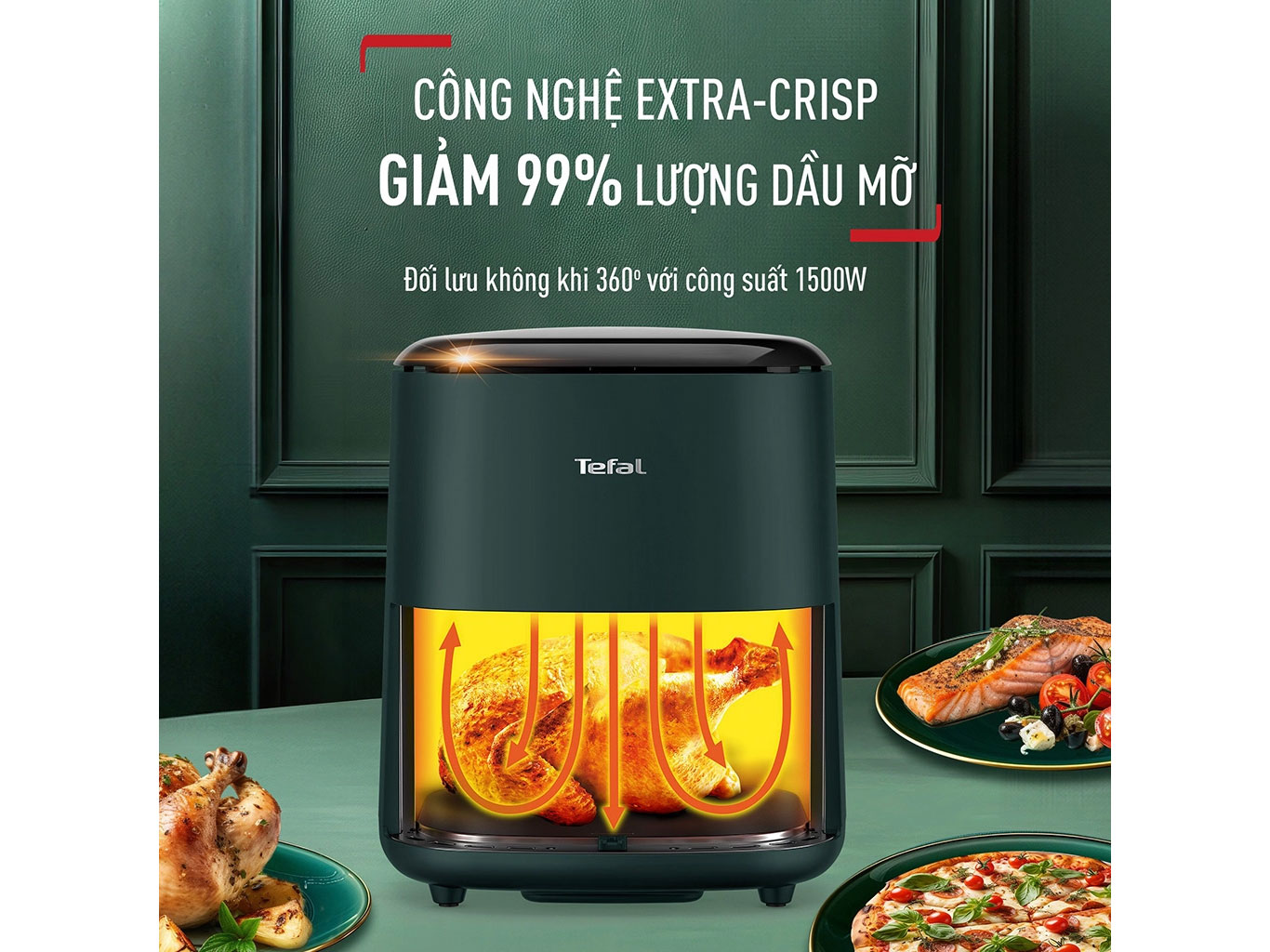 Nồi chiên không dầu điện tử Tefal Easy Max EY245310 - 5 lít