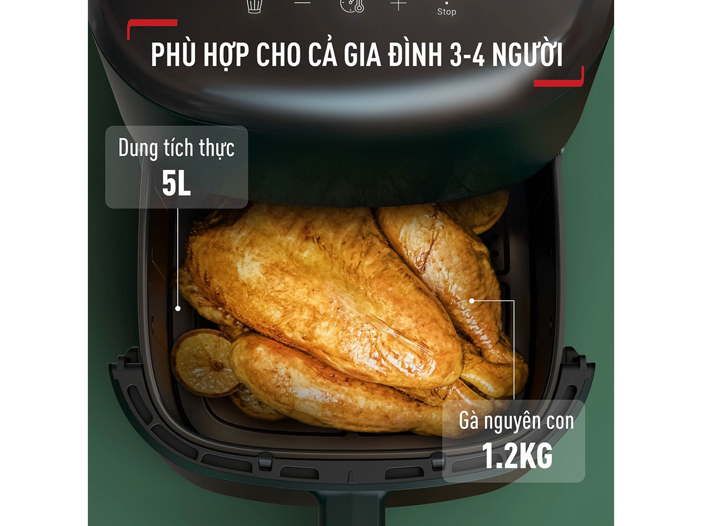 Nồi chiên không dầu điện tử Tefal Easy Max EY245310 - 5 lít