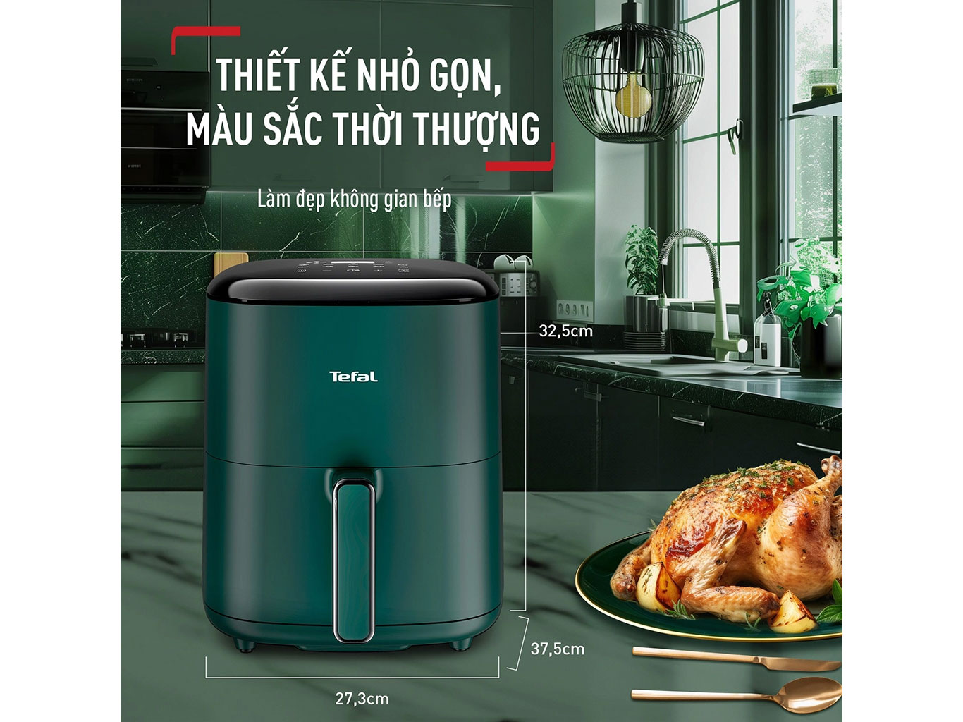 Nồi chiên không dầu điện tử Tefal Easy Max EY245310 - 5 lít