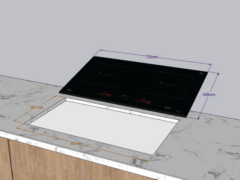 Bếp từ đôi âm Tomate GH DUO-S2I Serie 6