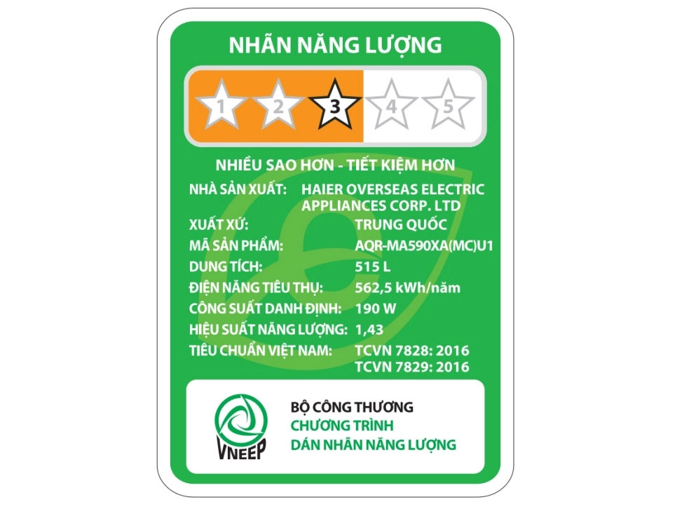 Tủ lạnh Aqua Inverter AQR-MA590XA(MC)U1 - 515 lít