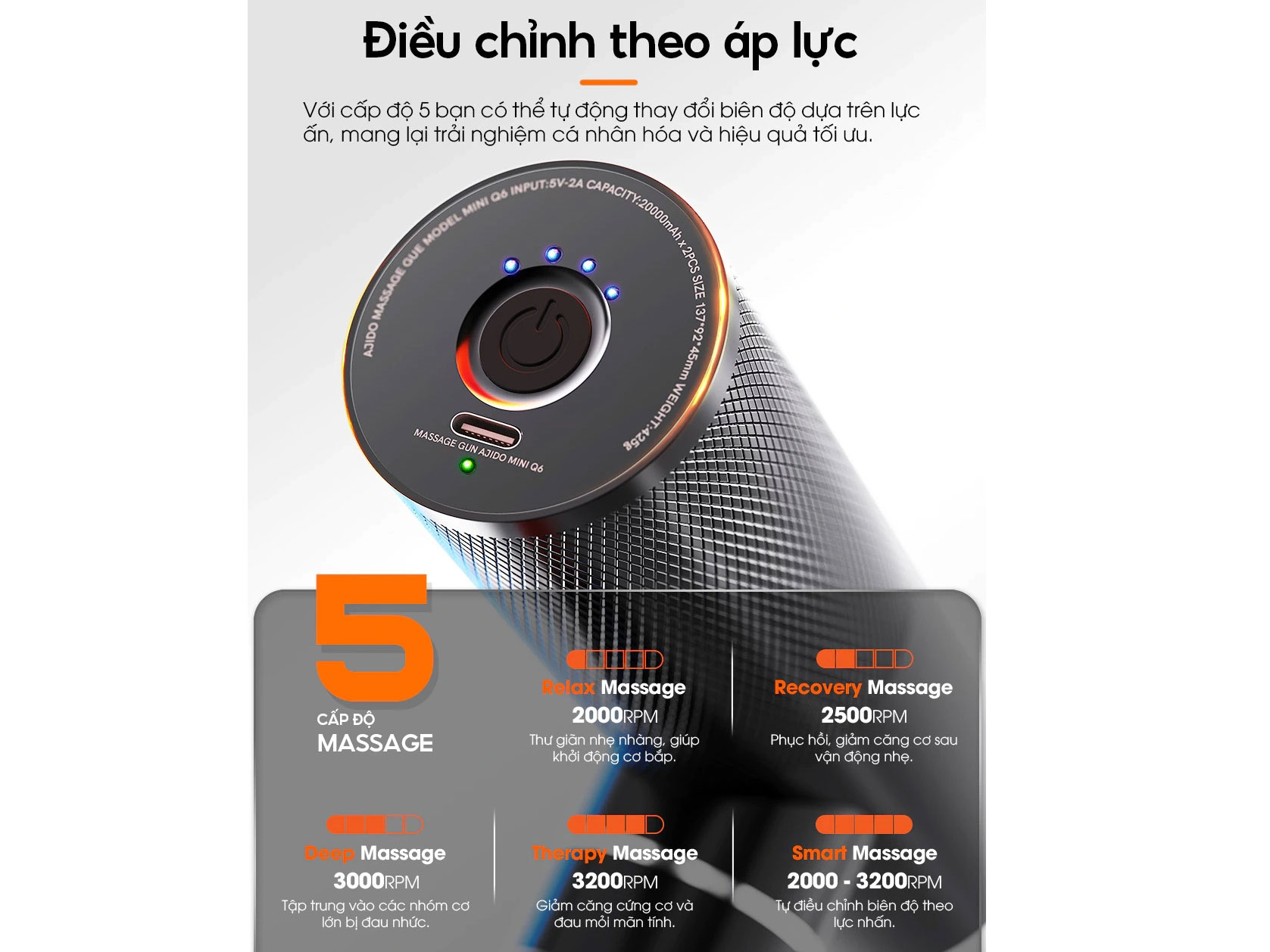 Máy massage mini cầm tay Ajido MINI Q6
